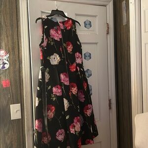 Danny & Nicole Black Floral Dress